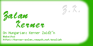 zalan kerner business card